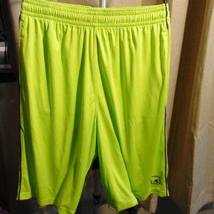 AND1 Neon Green Athletic Shorts  ((B2))
